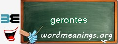 WordMeaning blackboard for gerontes